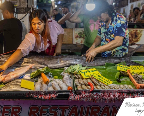 Frischen Fisch gibt es in der Walking Street.